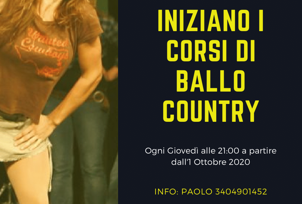 INIZIANO I CORSI DI BALLO COUNTRY